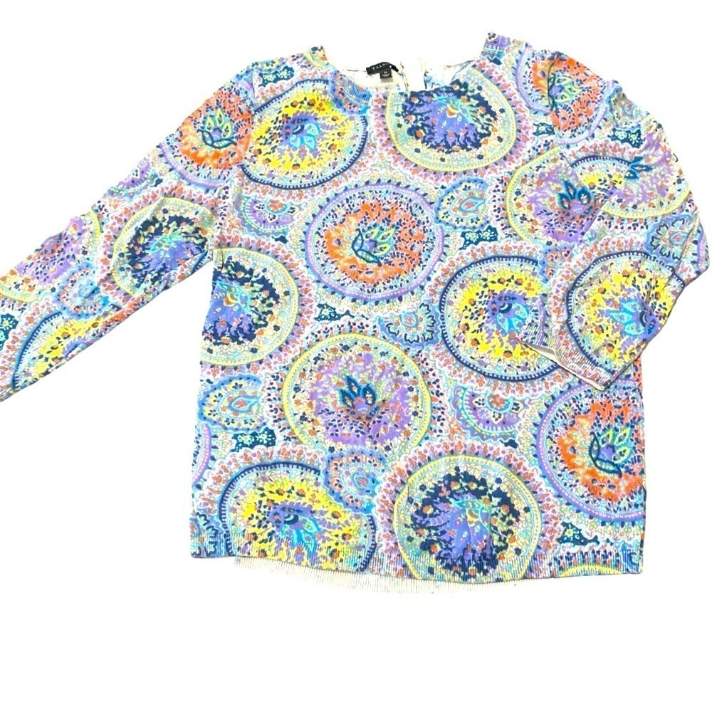 Talbots Floral Paisley Sweater 0952
